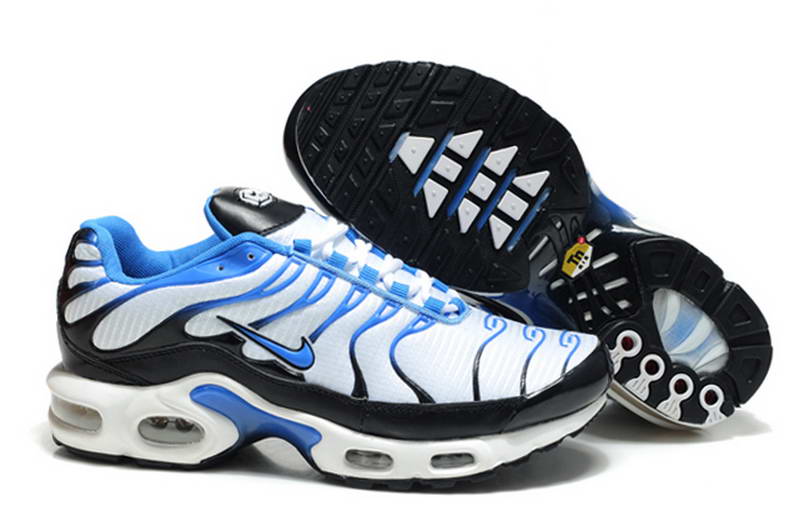 Nike Tn New Mens Shoes Maille Blanc Bleu Noir